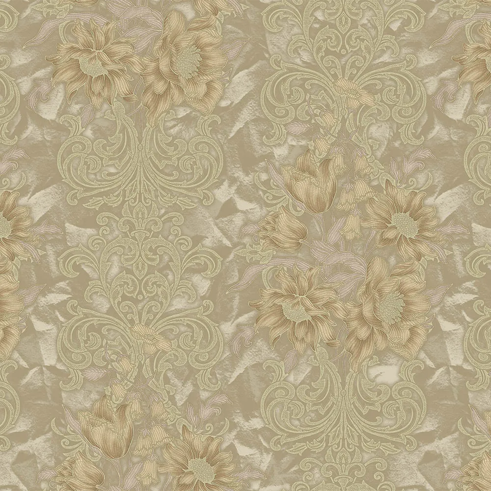 Beige Embossed Wallpaper – Glitter Sparkling (7805-3)
